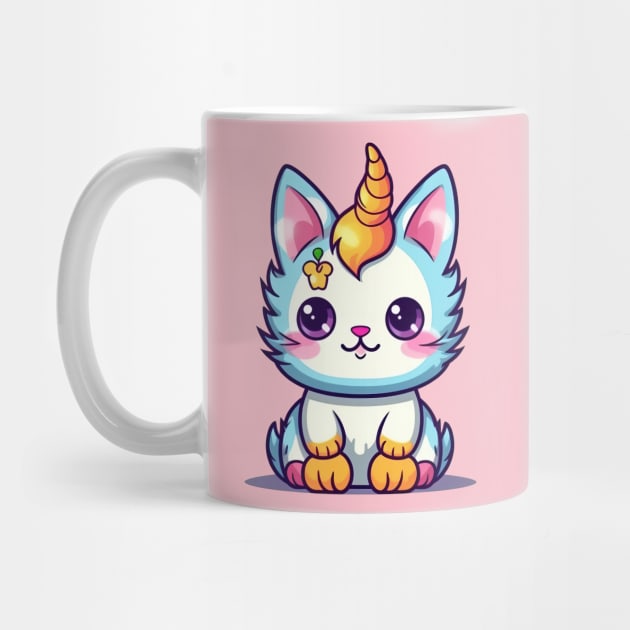 Baby cat unicorn by RosaliArt